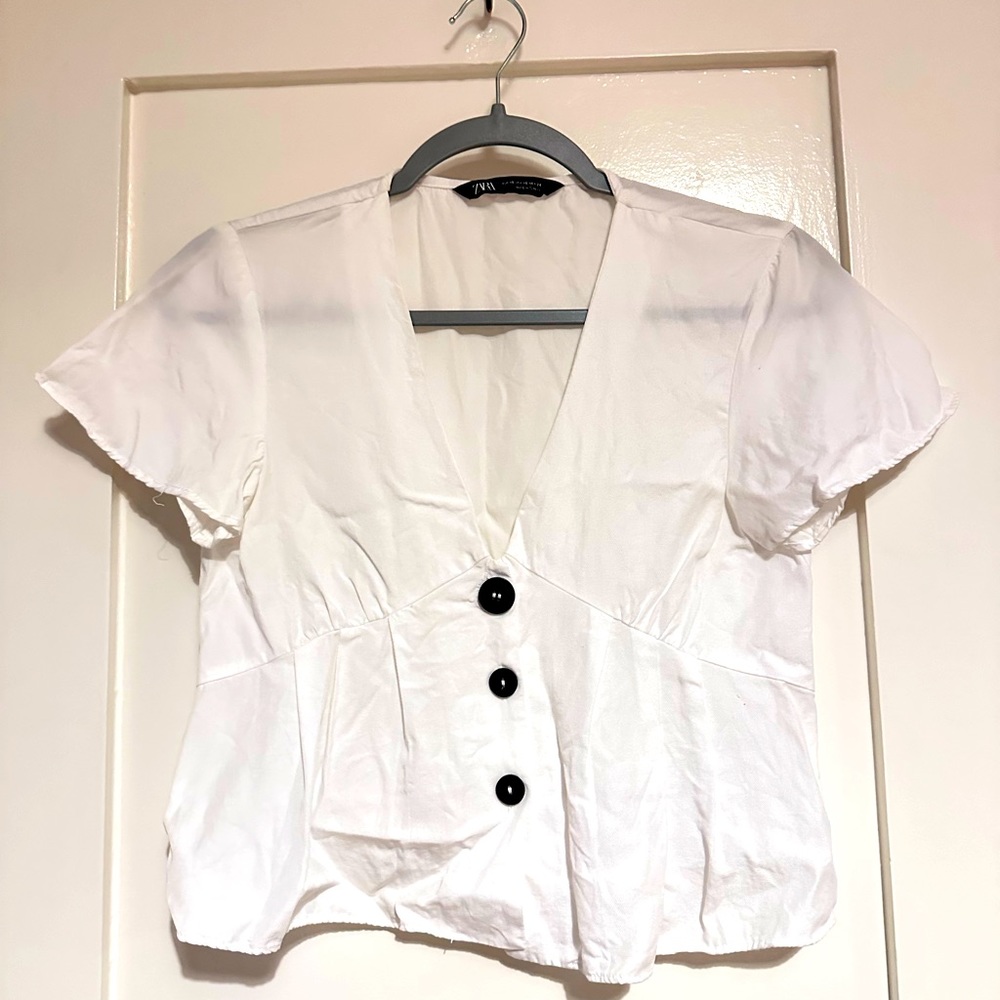 Zara white blouse XS